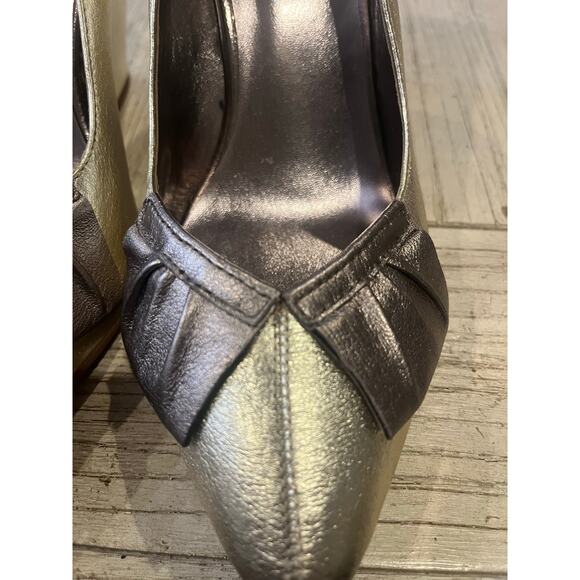 Seychelles Women's Silver Wedge Heels Size 10 Open Toe Party Shoes - Picture 2 of 10